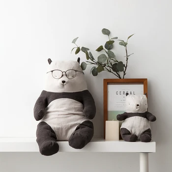 1 buc Confortabil Mic Panda Cârpă Moale Jucării de Copil Minunat de a Potoli setea Papusa Handmade Nordic Lenjerie de pat din Bumbac Animal de Pluș Mini Panda Jucării Moi