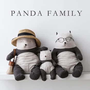 1 buc Confortabil Mic Panda Cârpă Moale Jucării de Copil Minunat de a Potoli setea Papusa Handmade Nordic Lenjerie de pat din Bumbac Animal de Pluș Mini Panda Jucării Moi