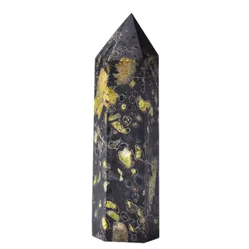 1 buc Cristal Natural Punct de Alabastru Vindecare Obelisc reseda Cuarț Bagheta Ornament verde pentru Decor Acasă Energia Reiki Piatră de Vindecare