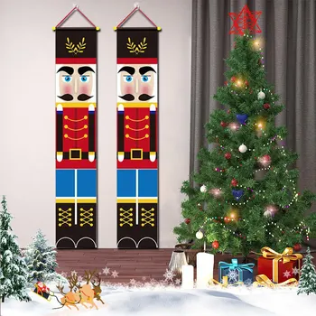 1 BUC Crăciun Banner Ornamente Exterioare Decoratiuni de Craciun Pentru Verandă, Grădină Nutcrackers Interioară Și în aer liber