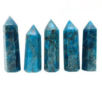 1 BUC de Înaltă Calitate Naturale Albastru Apatit punct Cristalul cu Turn de Piatră de Vindecare de Energie Piatră, Pietre Naturale și Minerale