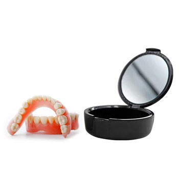 1 buc Dentare Proteze Cutie de Depozitare cu Oglinda Dinți de Curățare Instrumente Dentare Fasle Dinți Baie Caz Dinte Aparat Container