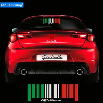 1 buc Italia Flag Cod de Bare Masina amuzant Autocolant PVC Decal Styling pentru alfa romeo giulietta Giulia STELVIO 147 156 159, mito Styling auto
