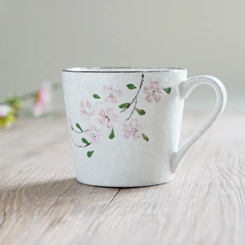 1 buc Japoneză Sakura Cana Ceramica Apă Cana Cherry Blossom Lapte Cana de Cafea Ceasca de Apa Drinkware Aprovizionare 265ml
