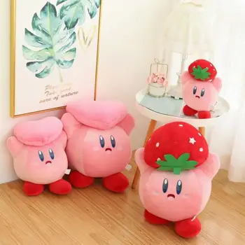 1 BUC Japonia Anime Star Kirby Papusa de Plus de Dormit Perna de Desene animate de Căpșuni de Dragoste în Stil Kirby Umplute, Jucării de Pluș pentru Copii Fata de Cadou
