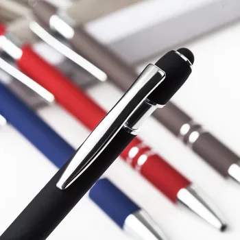 1 buc Metal Multifuncțional de Presă Pixuri din Aluminiu Cadou Stilou Capacitate Scrisul Touch Screen Pen LOGO-ul Personalizat Cu Stilou Cutie