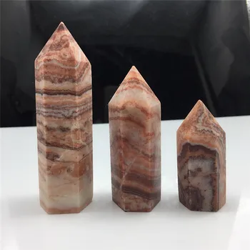 1 buc naturale rodocrozitul cristal pentru a îmbunătăți starea de spirit vindecare punct de piatră prețioasă hexagonale coloană de piatră minerală decor acasă