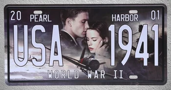 1 buc Pearl harbor Film de război mondial 2 planul filmului de dragoste de Plăci de Tablă Semne placă de perete peștera Decoratiuni Metalice de Artă de Epocă Poster