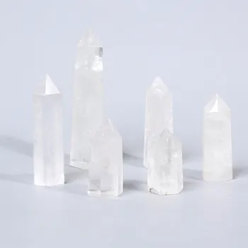 1 BUC Piatra Naturala Cuart Clare de Cristal Hexagonal Pilon de Cristal Punct de Vindecare Reiki Piatră pentru Decor Acasă Decorare Cadou Nici o Gaura