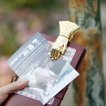 1 BUC Retro de Mână placare cu Aur Agrafe Prindere Clip Pentru Fotografie Mesaj Bilet de Fișiere de Birou Rechizite Clip Papetărie sl2191