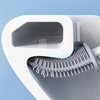 1 BUC Silicon Toaletă Perie cu Peri Moi, montat pe Perete, Baie, Toaletă Titular Perie Set Curat Instrument Durabil Cauciuc Termoplastic