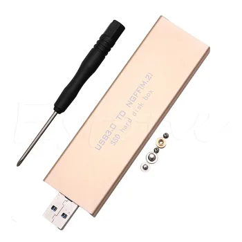 1 buc USB 3.0 la M. 2 Pentru unitati solid state SSD Mobil Bard Disc Cutie de Externe Cabina de Stocare de Caz Noul Negru