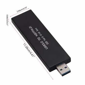 1 buc USB 3.0 la M. 2 Pentru unitati solid state SSD Mobil Bard Disc Cutie de Externe Cabina de Stocare de Caz Noul Negru