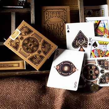 1 Bucată de Aur Steampun Carti de Joc Magic Categoria de Cărți de Poker pentru Magician Profesionist Colecție de Cărți