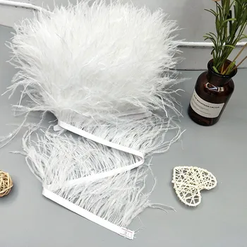 1 curtea de Strut Dezbrăcat Aripa Feather Trim 10-15 cm Franjuri DIY Ornamente Rochie Haine face Parte Docoration