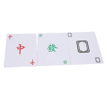 1 Cutie De 144 De Hârtie MahJong Mah Jong Chineză Carti De Joc Set + Zaruri Pentru Familie, Petrecere Copii Adulti Matematica Jucărie