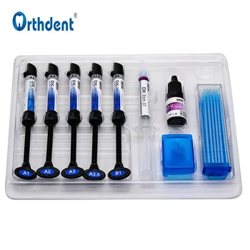 1 Cutie Dentex Universal / Estetice Lumina Vindeca Rasini Compozite Gravură Kit Adeziv Albastru / Galben Set