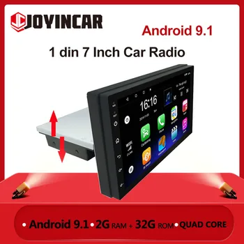 1 DIN Reglabil, Stereo al Mașinii Radio Android 9.1 7 Inch Ecran de Contact FM 1080P, procesor Quad-Core de Navigare GPS MP5 Player 2G RAM ROM 32G