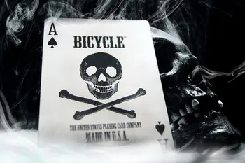1 Pachet De Biciclete Negru Craniu Punte De Carduri De Magie Pentru Magicieni Profesionale Carte De Joc De Poker Foarte Aproape Stadiul Trucuri Magice