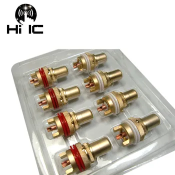 1 Pereche/2 buc Amplificator HiFi Shakin placat cu RCA Feminin Socket Șasiu RCA CMC Femeie Conector Cupru Dop Terminal Audio Plug