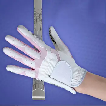 1 Pereche de Design Anti-alunecare Femei de Golf Mănuși de Sport în aer liber, Două Mâini Granule din Microfibra Moale Respirabil Ciclism Mănuși