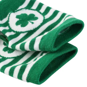 1 Pereche de Femei Nou Trend Irlandeză St. Patrick ' s Day Trifoi cu Dungi Petrecere Mănuși guantes para artrite mănuși de Degete 8.13