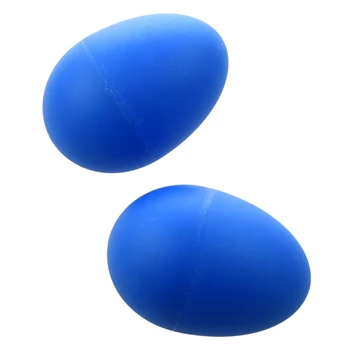 1 Pereche de Plastic Muzicale de Percuție Ou Maracas Vibrator albastru