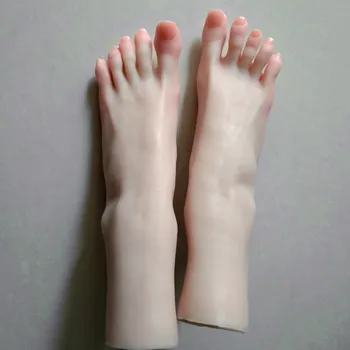 1 pereche fete sexy piciorul picioarele dulce degetele de la picioare model de Albire a pielii de înaltă glezna flexibil de acțiune