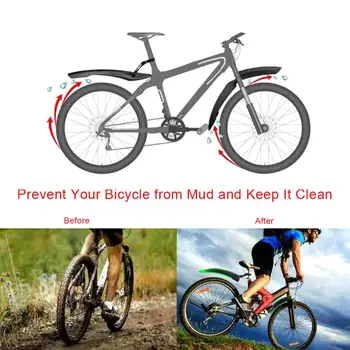1 Pereche MTB Aripa Fata-Spate, Biciclete Rutier Multicolor Bicicleta de Noroi Fata-Spate, Aripi de Plastic Fender Accesorii pentru Biciclete 2021