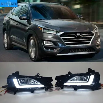 1 Pereche Pentru Hyundai Tucson 2019 Lampa de Ceață Acoperă Accesorii Auto 12V cu LED Daytime Running Light lumina Zilei