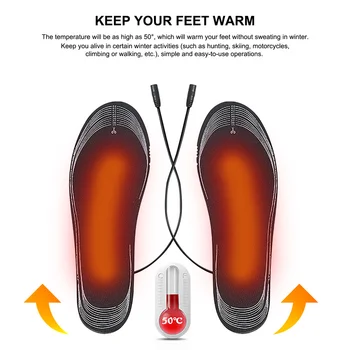 1 Pereche USB Încălzit Tălpi de Pantofi Picioarele Calde Ciorap Pad Mat Picior Electrice de Încălzire Pad Sport în aer liber, Încălzire Tălpi interioare de Iarnă Caldă