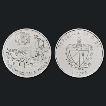 1 peso cubanez monedă mare de vite 1995 Originale Reale de Colectare Monede Unc Veritabilă Monedă