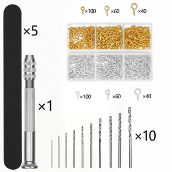 1 Set Burghiu de Mână Șlefuire Stick Instrumente Kit pentru UV Rășină Epoxidică Meserii DIY Bijuterii de Luare de Echipamente de Foraj Metal Șurub Eyepins