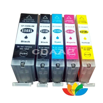 1 SET Compatibil CANON 550 551 cartuș de cerneală pentru PIXMA IP7250 MG5450 MG5550 MG5650 MG6350 MG7550 MX725 MX920 MX925 Printer