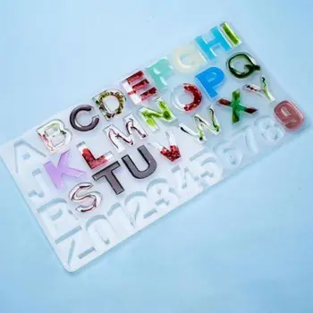 1 Set Cristal Rășină Epoxidică Mucegai Scrisoare Alfabet Numărul de Turnare Mucegai Silicon N1HE