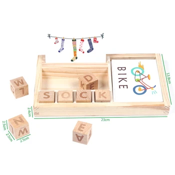 1 Set Joc Alfabet pentru Copii, Alfabet Preșcolar Ortografie și de Potrivire Card de Jucării, Scrabble Joc de Învățare