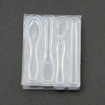 1 Set Mini Betisoarele Linguri Furculițe Rășină de Silicon Mucegai Rășină Epoxidică Bijuterii Instrumente X4YA