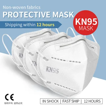 10/100buc 5 STRAT FFP2 Masca Praf KN95 Mască de Protecție de Unică folosință Anti-Praf Respirabil De 95% de Filtrare Gura Masca Anti Gripa