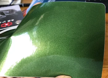 10/20/30/40/50/60x152CM Luciu mamba verde metalic autocolant de Inalta metal lucios mamba verde de vinil autocolant pentru masina de ambalaj