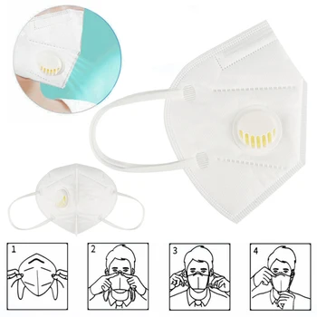 10/30/50/100 buc 5-straturi de protecție mască de praf FFP2 KN95 de Protecție adult masca Neagra de Siguranță Respirator Gura Mascarillas