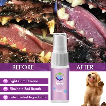 10/30/50ml Câine Respirație Odorizant de Companie Îngrijire Orală Spray Curat Dintii apa de Gura, Periuta de dinti Dinte Grijă de Gunoi & Spargere LBS