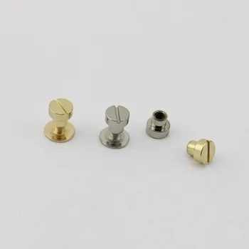 10-50pcs 6mm Aur/Argint materiale din Cupru rotund șurub cu cap nit,frumoase, decorative pungă geantă de mână de curea stud nit