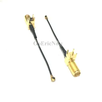 10 buc Cablu de Extensie SMA Female Unghi Drept PCB Montare Ufl IPX IPEX Conector Cablu Coadă 6cm