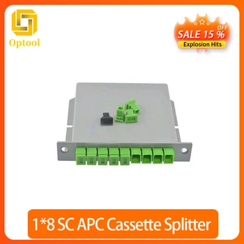 10 BUC/ Lot 1X8 SC APC splitter Fibre Optice Cutie FTTH PLC Separator cutie cu 1X8 Plane ghid de undă tip splitter-ul Optic