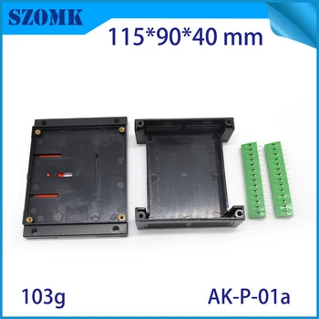 10 buc/lot de plastic Negru pe șină din cutie de joncțiune pentru electronice bloc terminal proiect cazul șină conectori szomk locuințe caz