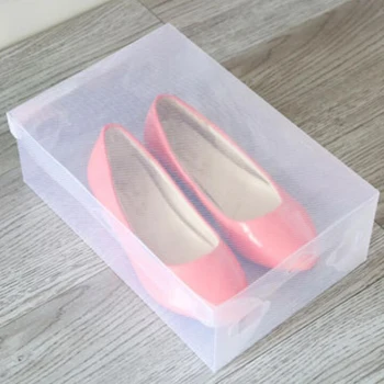10 Bucăți de Pliabil din Plastic Pantof Cutie de Depozitare Cutie pot fi Stivuite Organizator suport de Pantofi Coș Cutie de Pantofi 33 x 21 x 12 cm