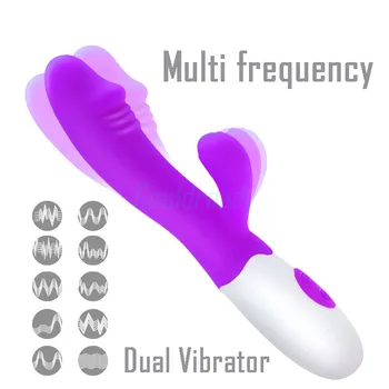 10 Frecvența De Vibrație G Spot Stimulator Clitoridian Elegant Vibrator Vibrator Dual Motors Iepure Vibratoare Jucarii Sexuale Pentru Femei