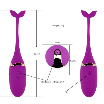 10 Frecvențe Micul Whale Vibrator de Control de la Distanță G-spot Masaj Vibrator Ou Femei de sex Feminin Masturbator Jucarii Sexuale
