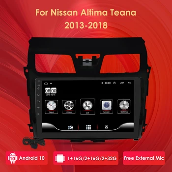 10 Inch Android 10 2G RAM 32G ROM Auto Multimedia GPS Navigatie Autoradio Pentru Nissan Altima Teana 2013-2018 Canbus Microfon Extern