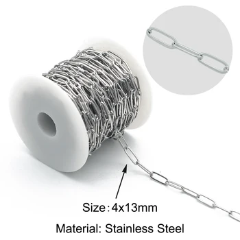 10 metri/lot 4x12mm Pătrat din Oțel Inoxidabil DIY Lanțuri de Bijuterii en-Gros Pentru Colier Bratara Face Pret de Fabrica